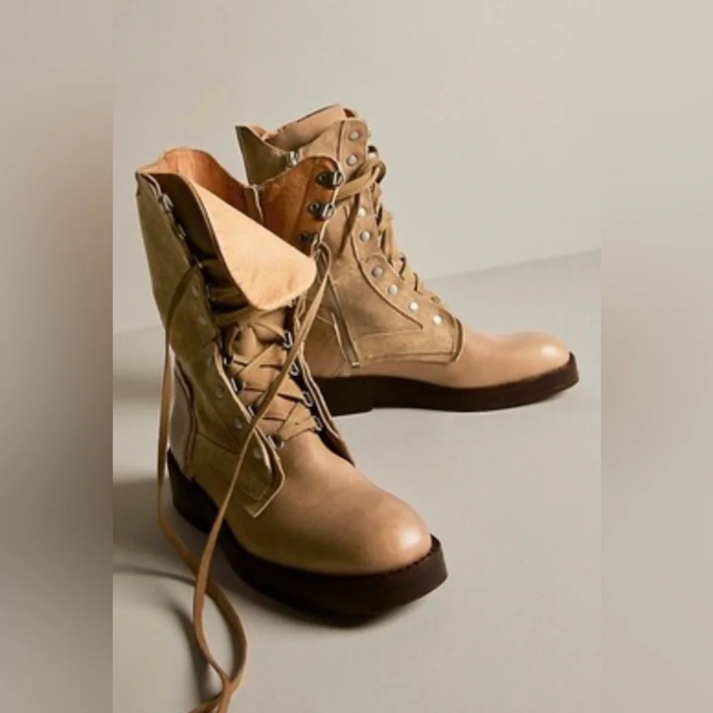 Free People We The Free Jesse Lace Up Boots, Size 8 - Picture 1 of 10